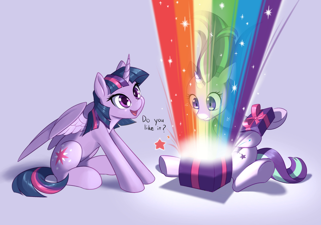 Interesting gift - My little pony, PonyArt, Twilight sparkle, Starlight Glimmer, Dstears