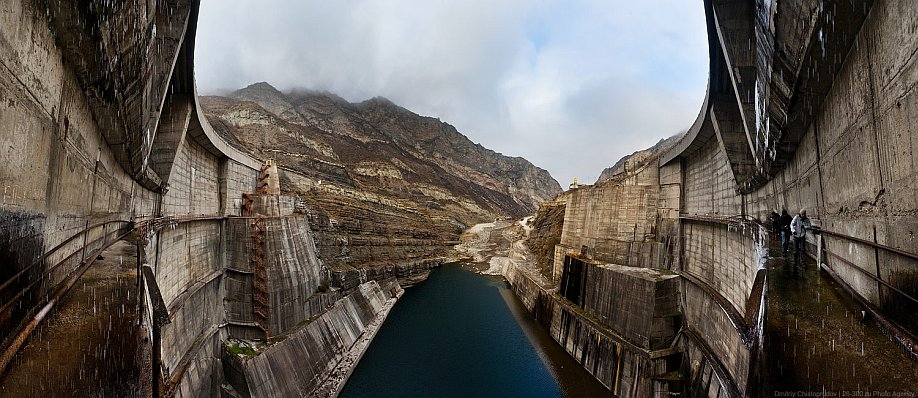 Miatlinskaya hydroelectric power station on the Sulak River - Dagestan, Hydroelectric power station, Dam, The photo, Longpost