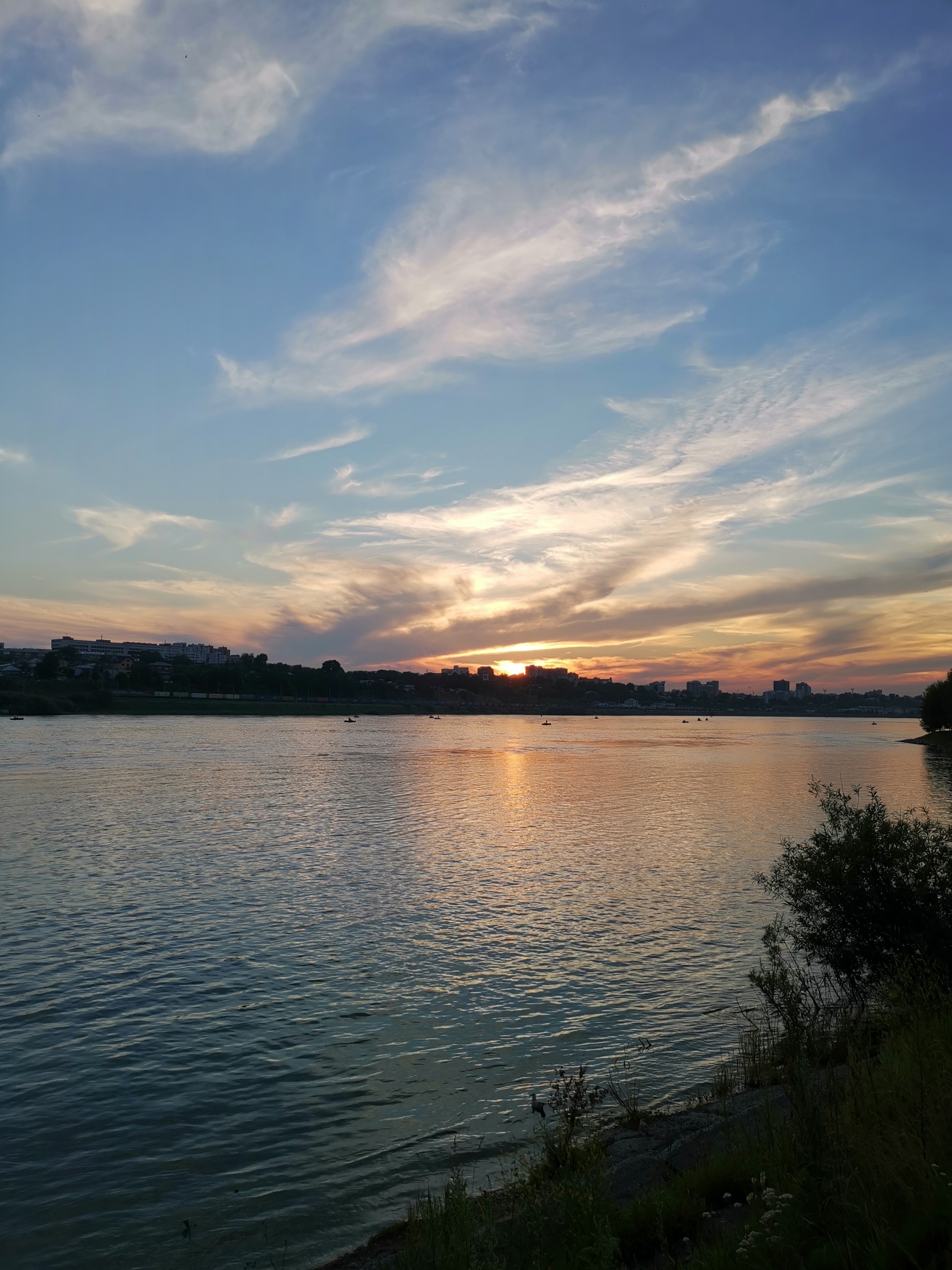 Photos every day - My, Fuck aesthetics, Sunset, Angara River