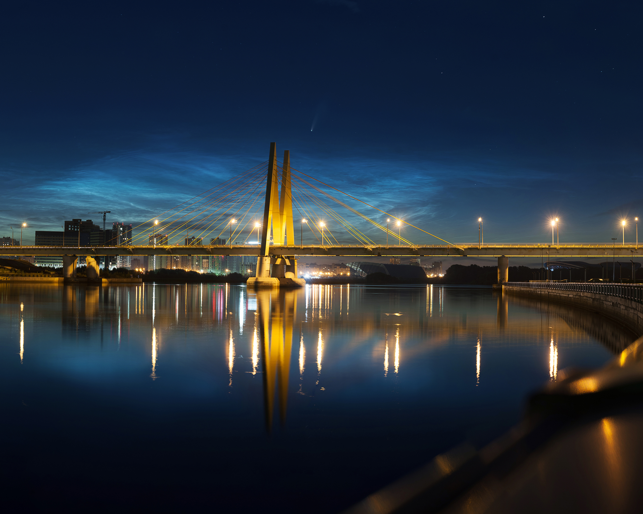 Comet NEOWISE over Kazan - My, Comet, Neowise, Kazan, Noctilucent clouds, Space, Astrophoto, Longpost