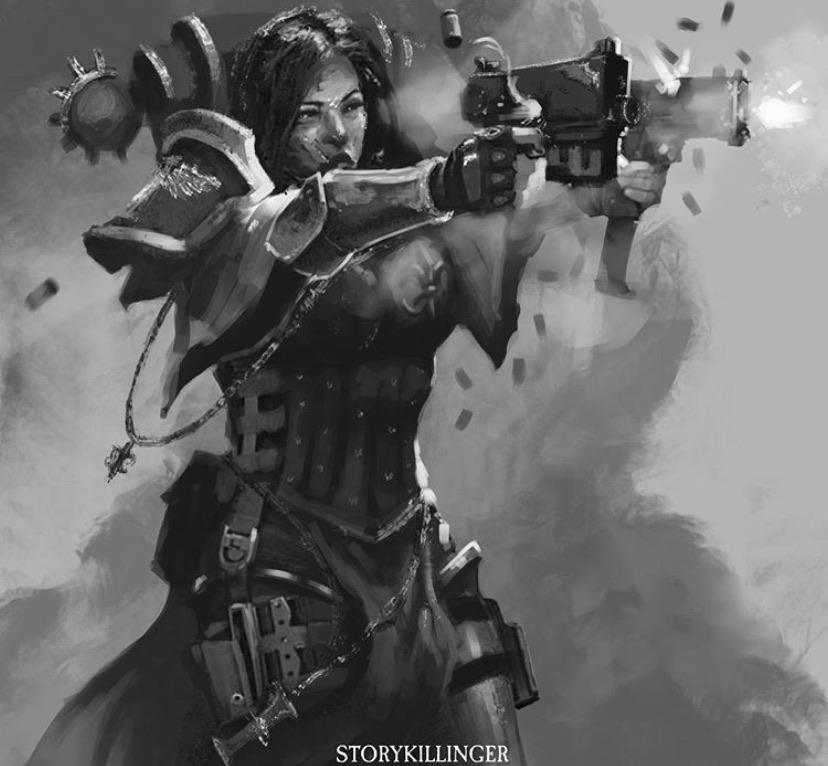 Sister of Battle - Warhammer 40k, Wh Art, Adepta Sororitas, Storykillinger, Длиннопост