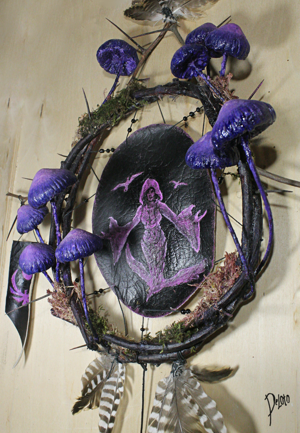 Dreamcatcher Nocturnal (based on TES V: Skyrim) - My, The elder scrolls, The Elder Scrolls III: Morrowind, The Elder Scrolls V: Skyrim, Handmade, Needlework without process, Games, Computer games, Dreamcatcher, Longpost