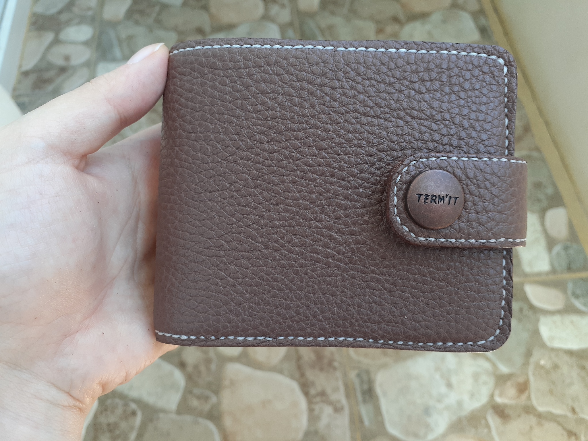 My first leather wallet - My, Needlework without process, Leather, Wallet, Longpost