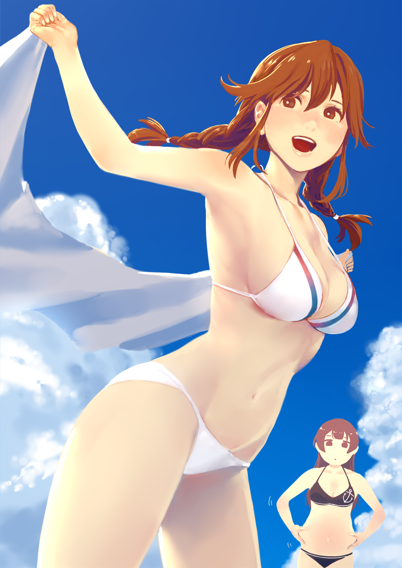 Swimsuit Noshiro - Kantai collection, Noshiro, Agano, Anime, Anime art, Swimsuit, Bikini