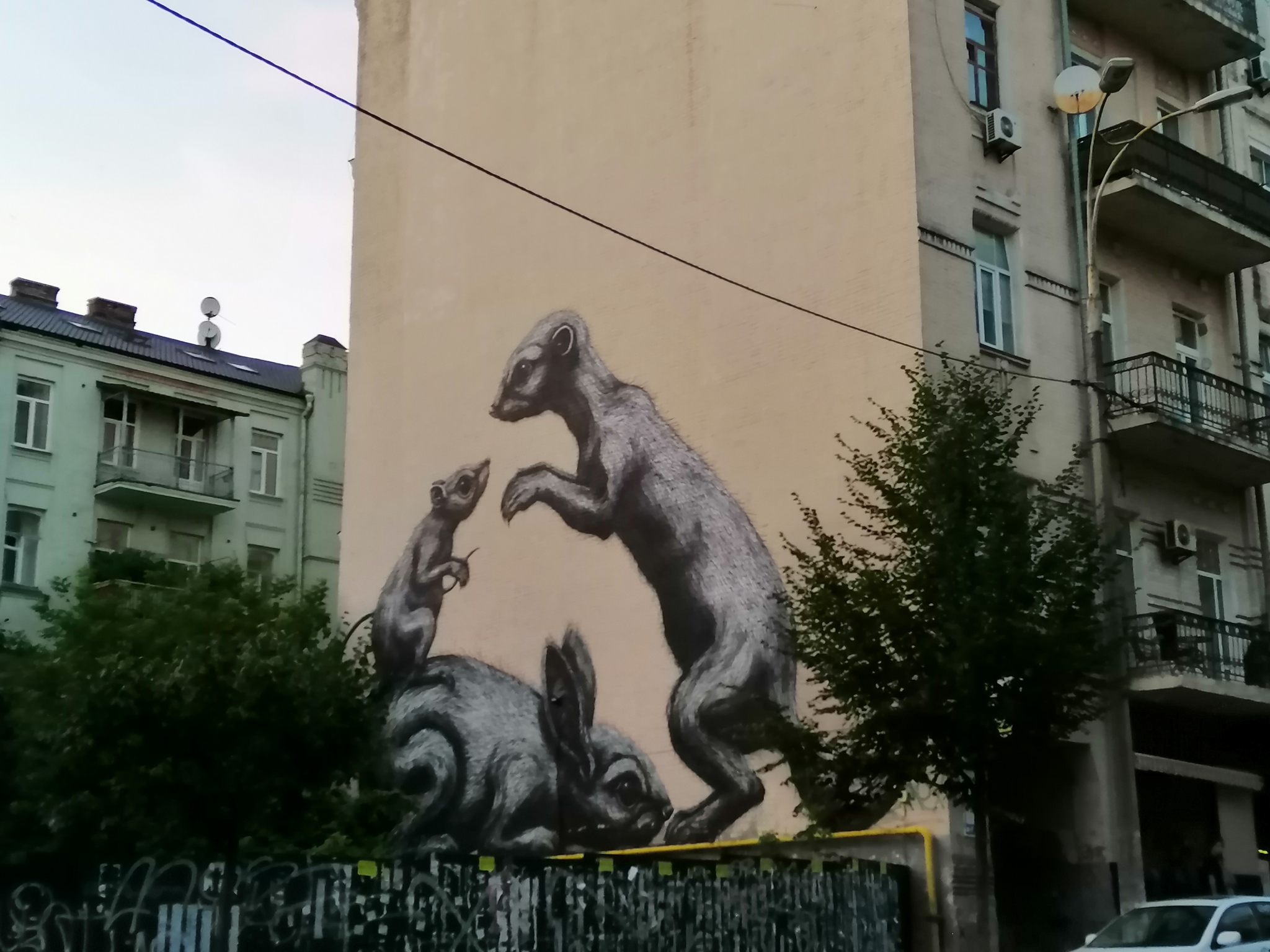 Kyiv in the evening. Continuation - My, Kiev, Mural, Walk, Street art, Miniature, Longpost