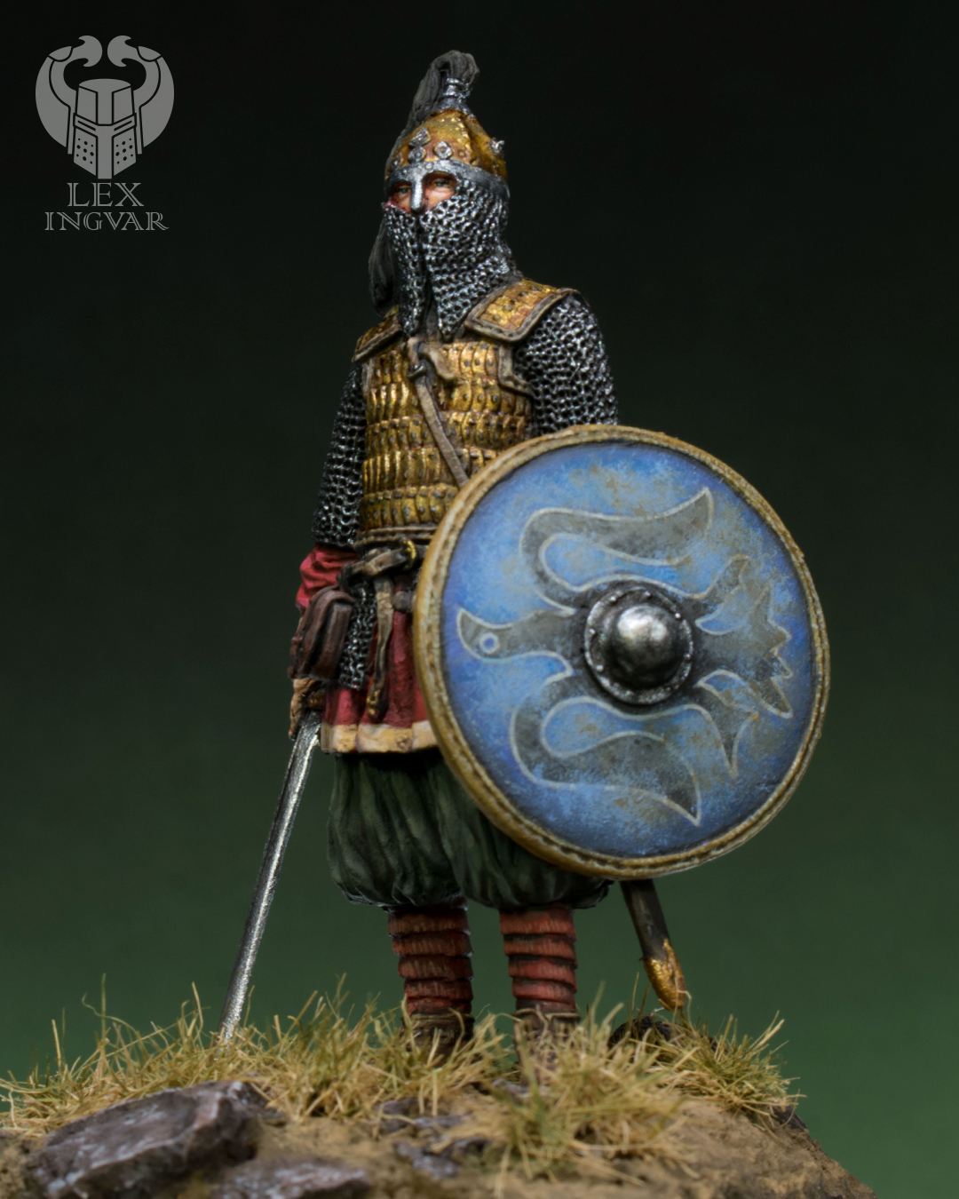 Varangian warrior in Russian service, X century - My, Painting miniatures, Painting, Викинги, Kievan Rus, Miniature, Ek Castings, Longpost