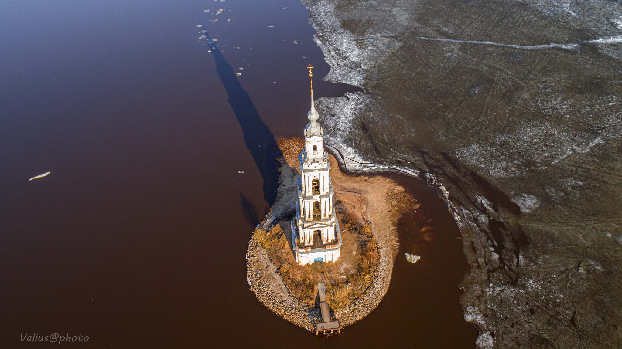 Kalyazin, bell tower - My, Kalyazin, Travels, The photo, Quadcopter, Landscape, Longpost