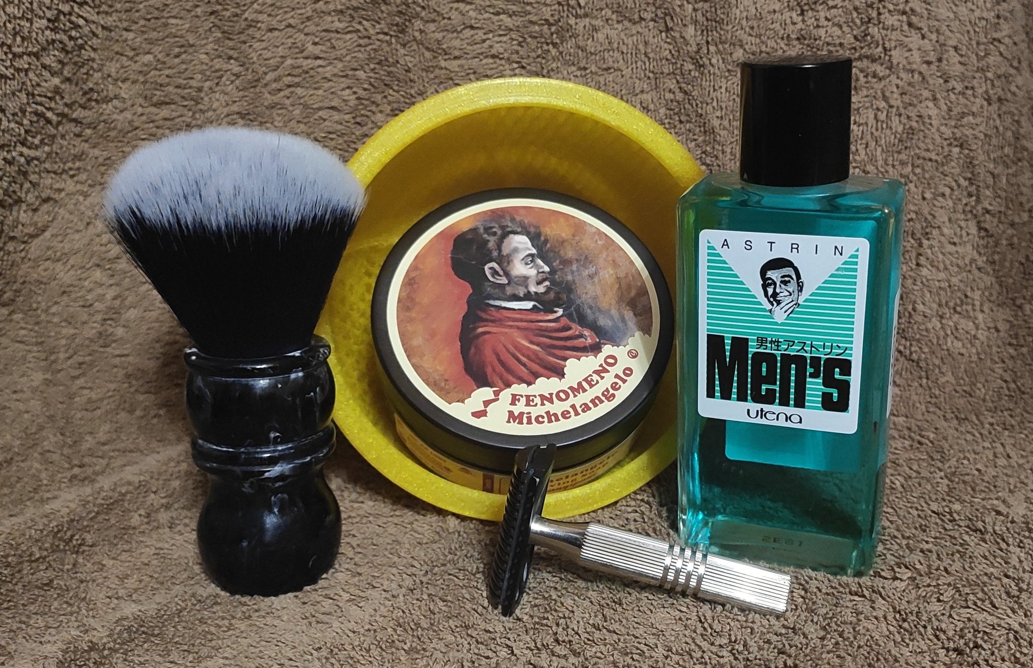 I'm trying new things. Fenomeno Michelangelo and Utena Astrin Men's lotion - My, Vkb, Shaving soap, Aftershave lotion, Overview, Personal experience, Longpost