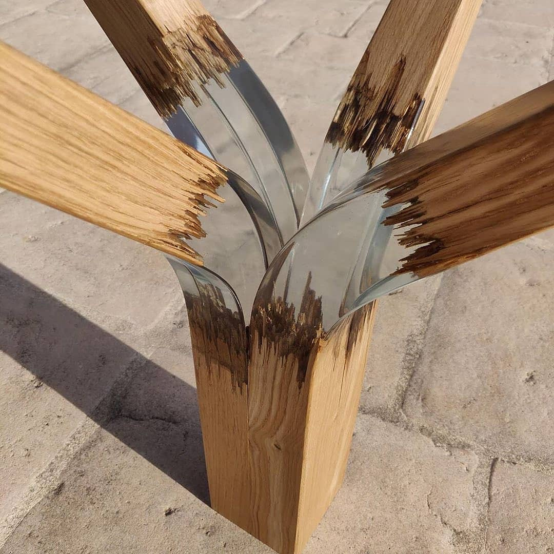 The creativity is not entirely out of the woods and sticks, but close - Woodworking, Epoxy resin, Table