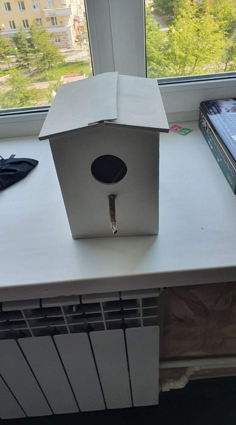 Homemade birdhouse - My, Craft, Craft, Birdhouse, Crafts, Longpost, Needlework with process