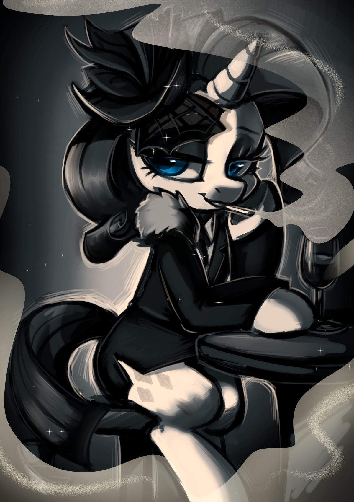 Noir Marshmallow - My little pony, PonyArt, Rarity, Colorfulcolor233