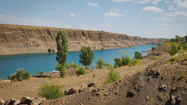 Kamenskoe lake-quarry - Relaxation, Blue Lake, Longpost, Kamensk-Shakhtinsky, Career, Lake, Rostov region, The photo