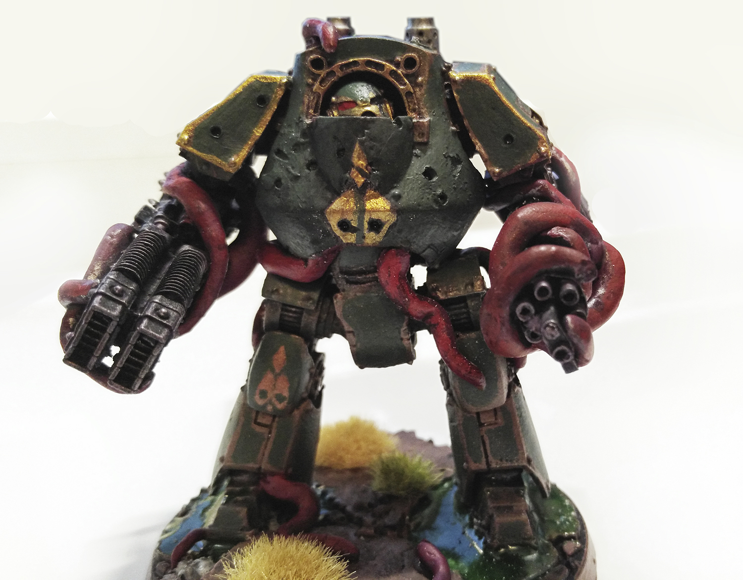 Contemptor Drainout of Nurgle - My, Warhammer 40k, Warhammer, Painting, Modeling, Nurgle, Contemptor, Chaos