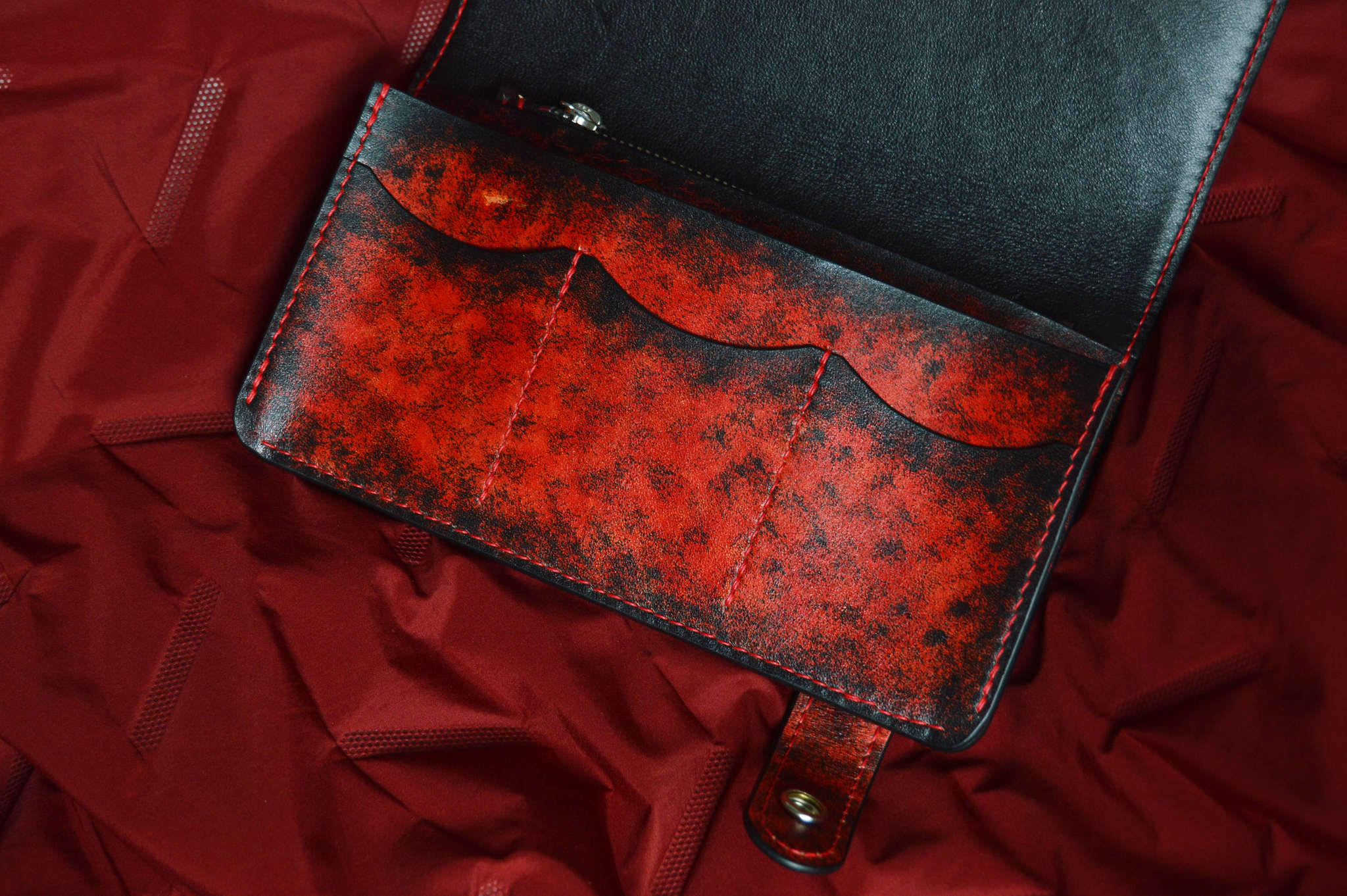 Clutch with Indian embossing - My, Indian, Feathers, Wallet, Embossing on leather, Leather, Needlework without process, Longpost