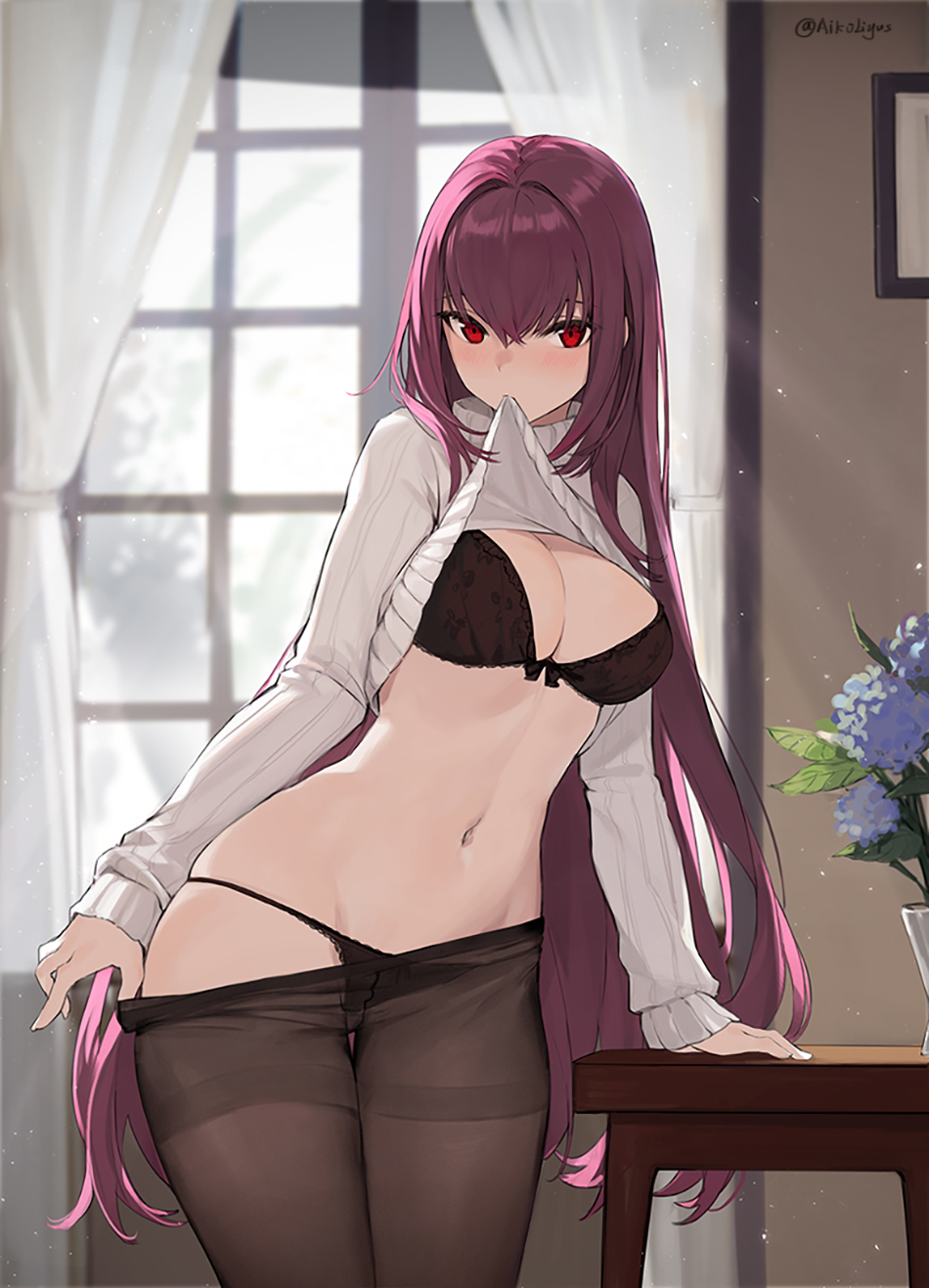 Shishyou - NSFW, Fate, Scathach, Tights, Underwear, Fate grand order, Anime, Erotic, Art