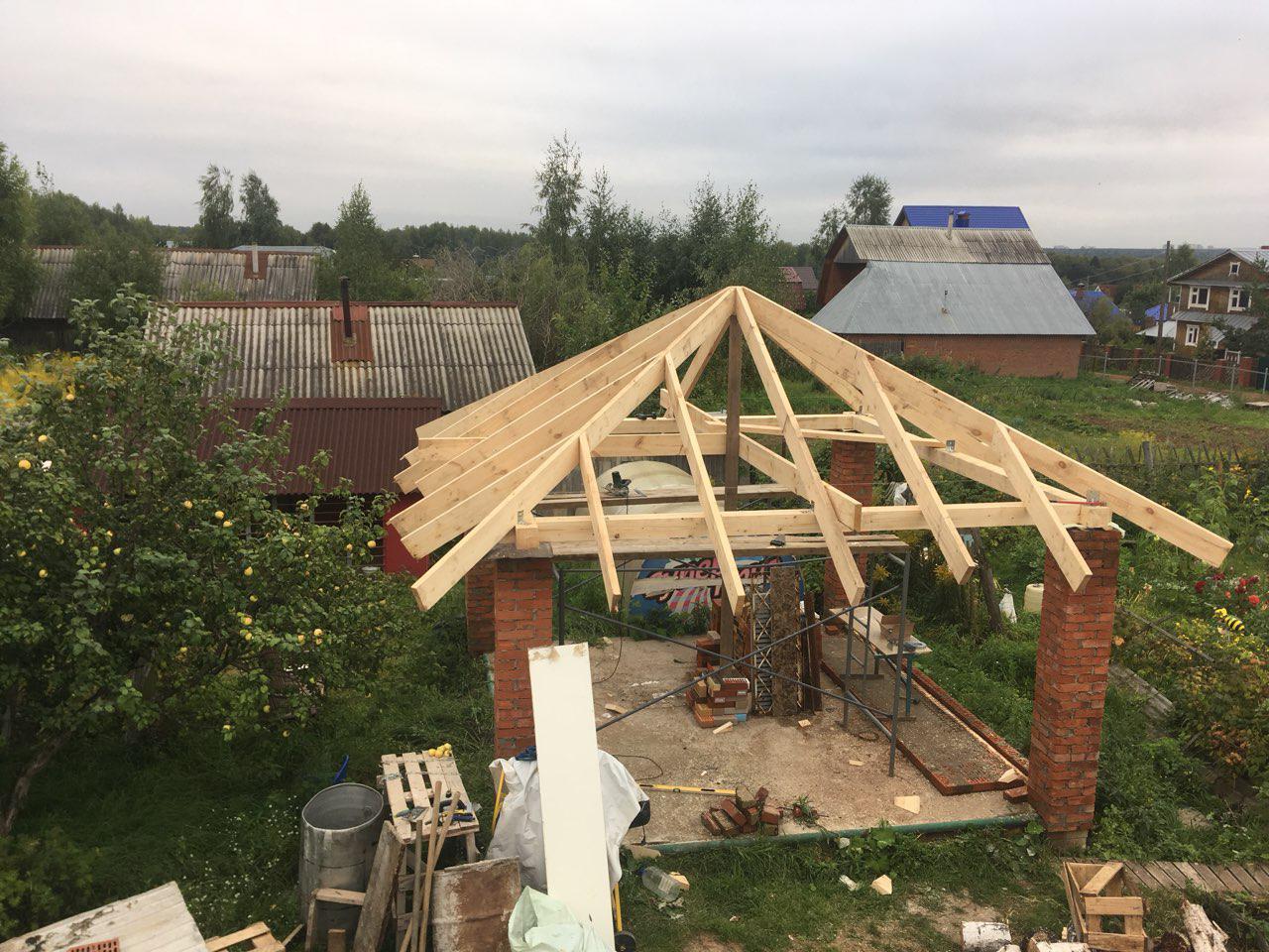 Gazebo with one pair of hands from what was - My, Alcove, With your own hands, Longpost