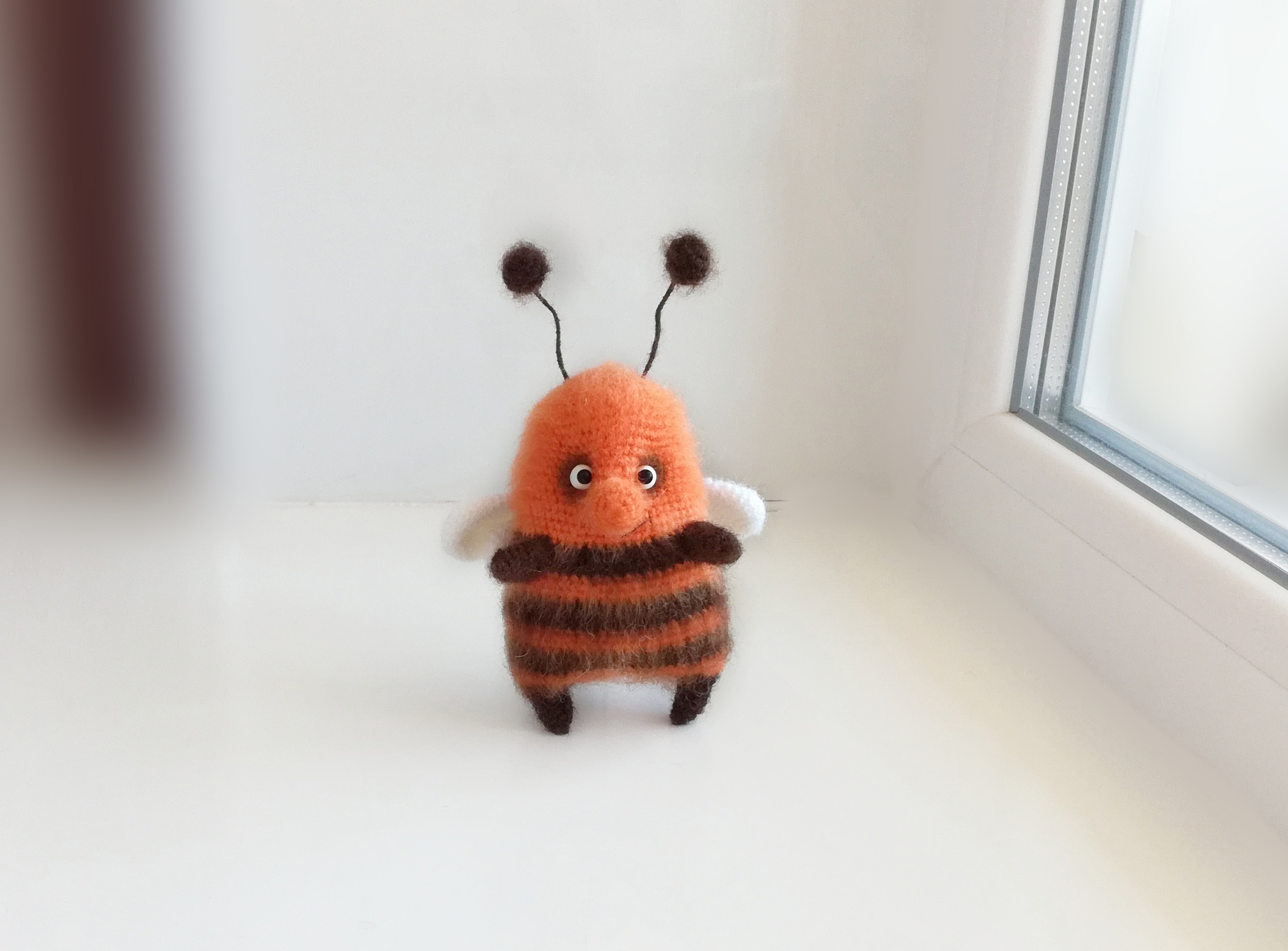 Bumblebee - My, Knitting, Needlework, Needlework without process, With your own hands, Amigurumi, Knitted toys, Bumblebee, Bees, Longpost