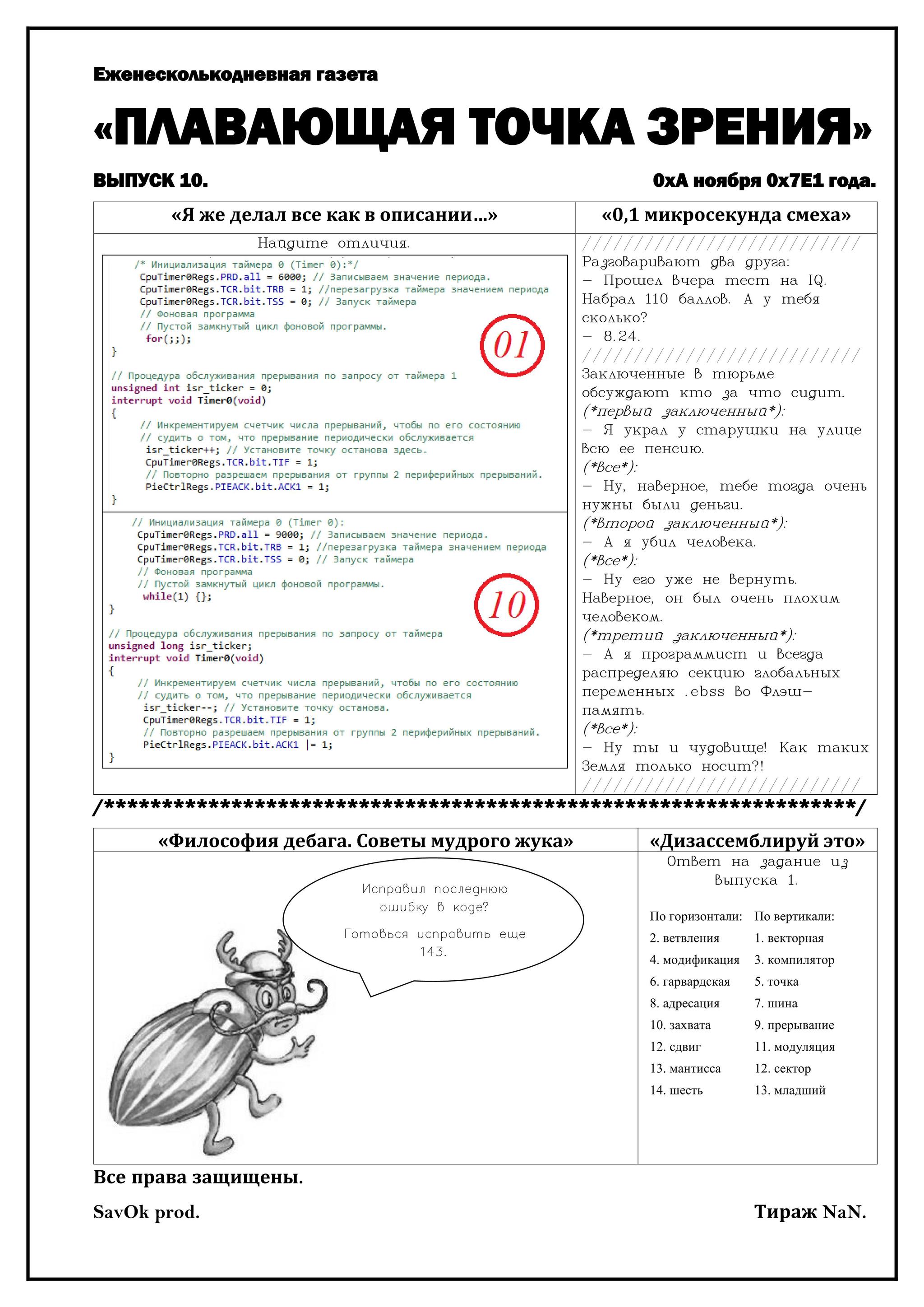 Newspaper Floating Point of View - My, Amateur performance, Microcontrollers, Higher education, Images, Newspapers, Longpost