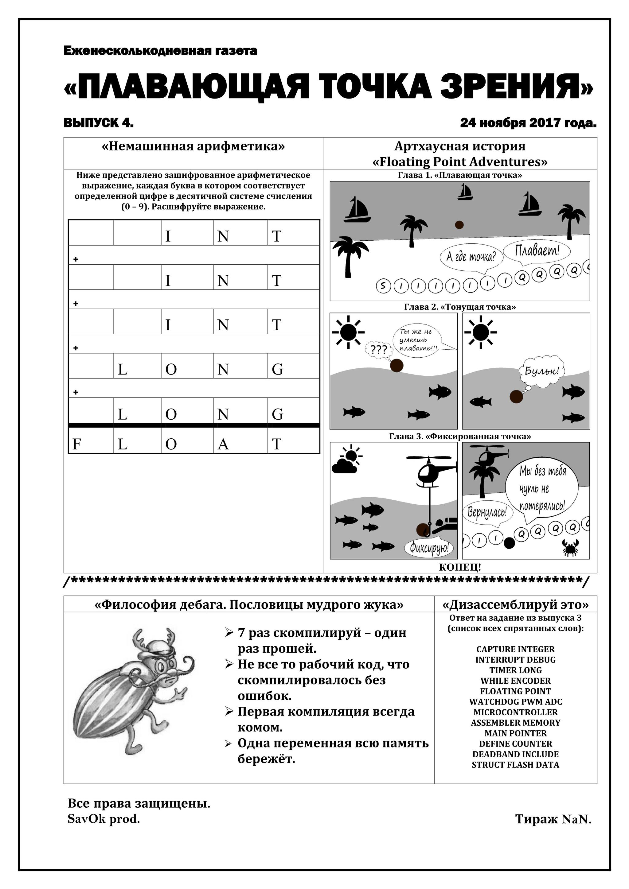 Newspaper Floating Point of View - My, Amateur performance, Microcontrollers, Higher education, Images, Newspapers, Longpost