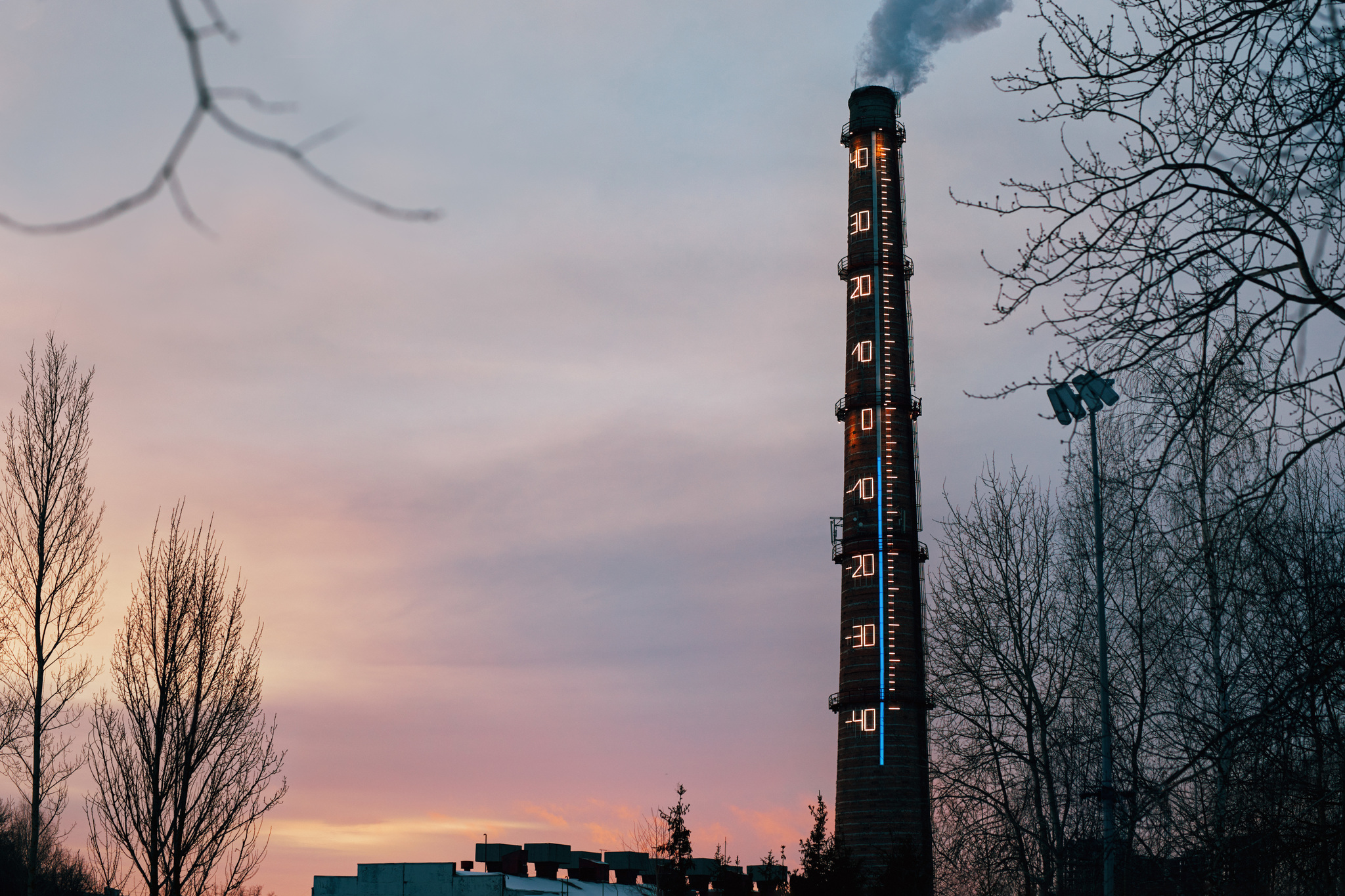 Giant thermometer - My, Kazan, Thermometer, The photo, Boiler room, Art object, Longpost