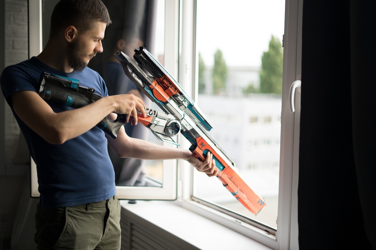 Maliwan sniper rifle from Borderlands 2 - My, Borderlands, Craft, 3D печать, Cosplay, Longpost