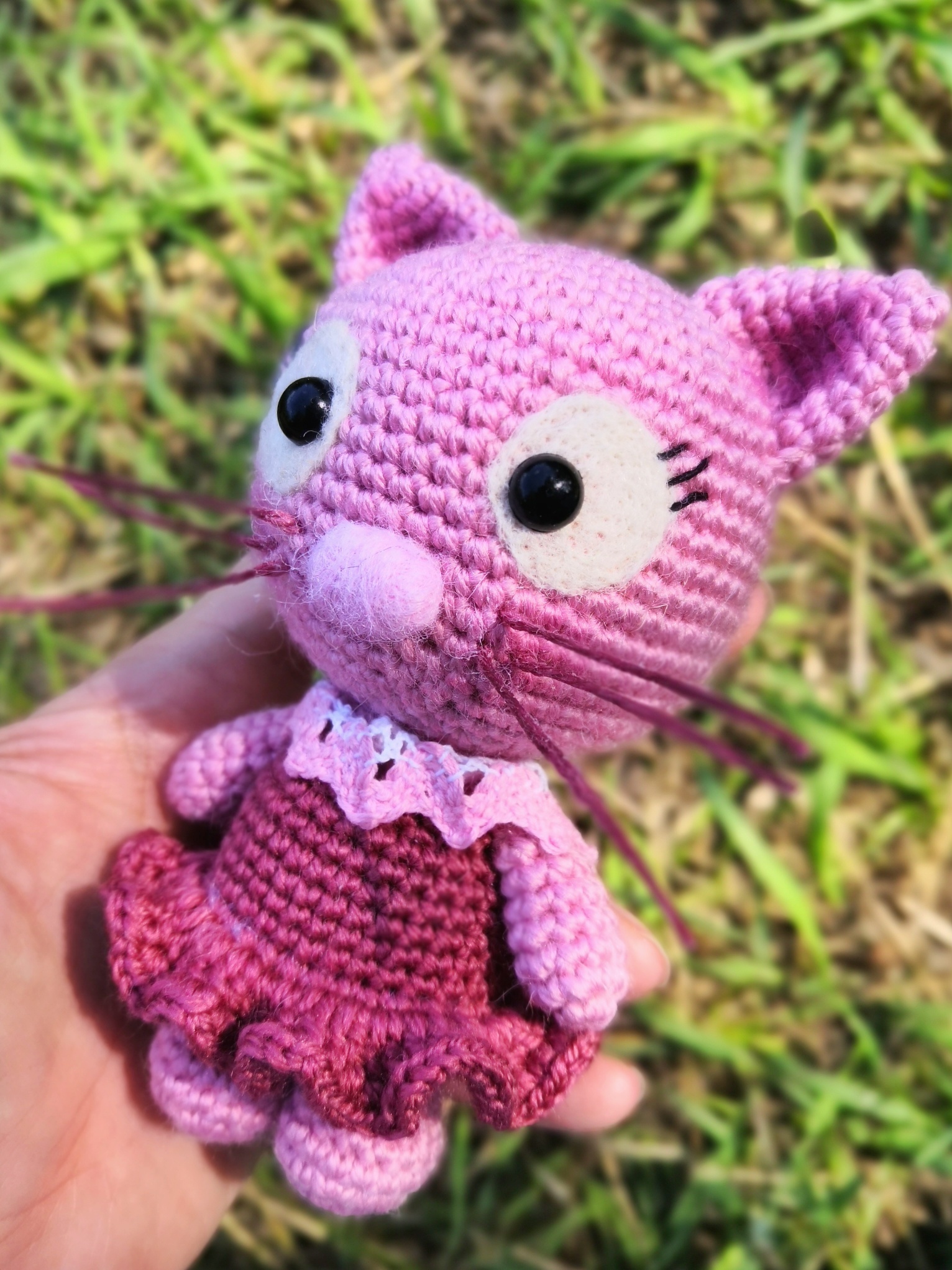 The magic of pink... - My, Needlework, Pink, Soft toy, Crochet, Longpost, Needlework without process