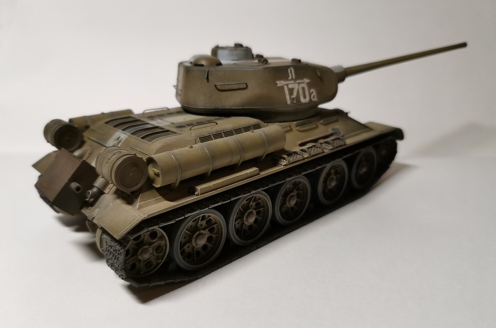 Soviet medium tank T-34/85 1944 1-35 - My, Stand modeling, Tanks, The Second World War, t-34-85, Star, Longpost