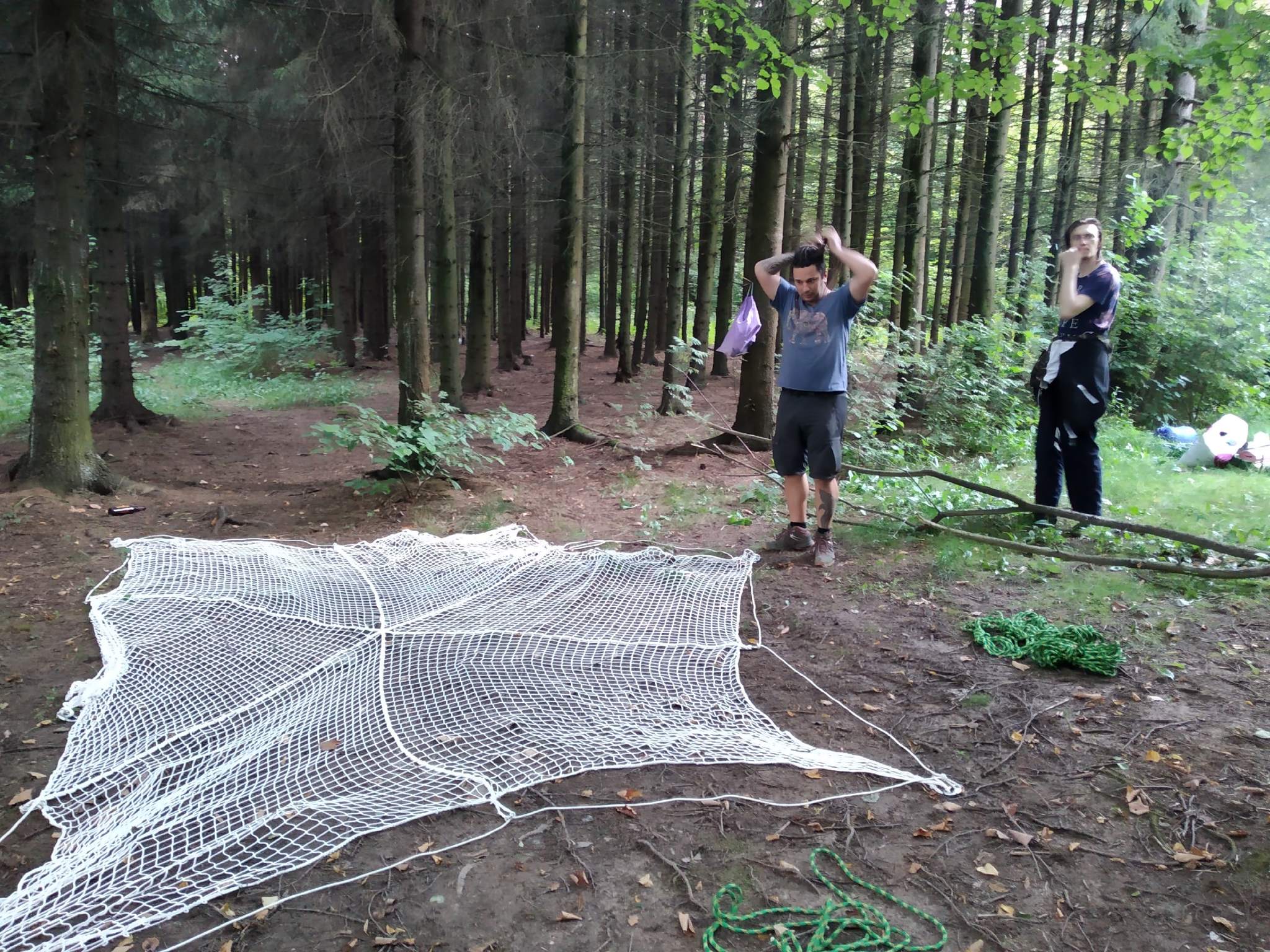 About the hammock: continuation - My, Hammock, With your own hands, Photo on sneaker, The festival, Stockings, Longpost