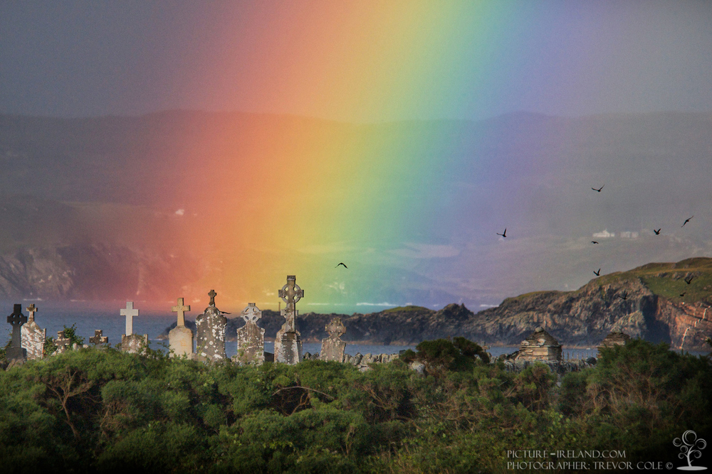 Rainbow - Rainbow, The photo, Cemetery, Ireland