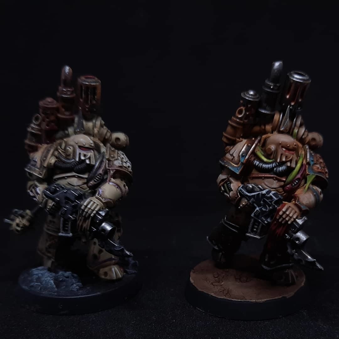 Такие разные чумные десантники - Моё, Warhammer 40k, Wh miniatures, Длиннопост