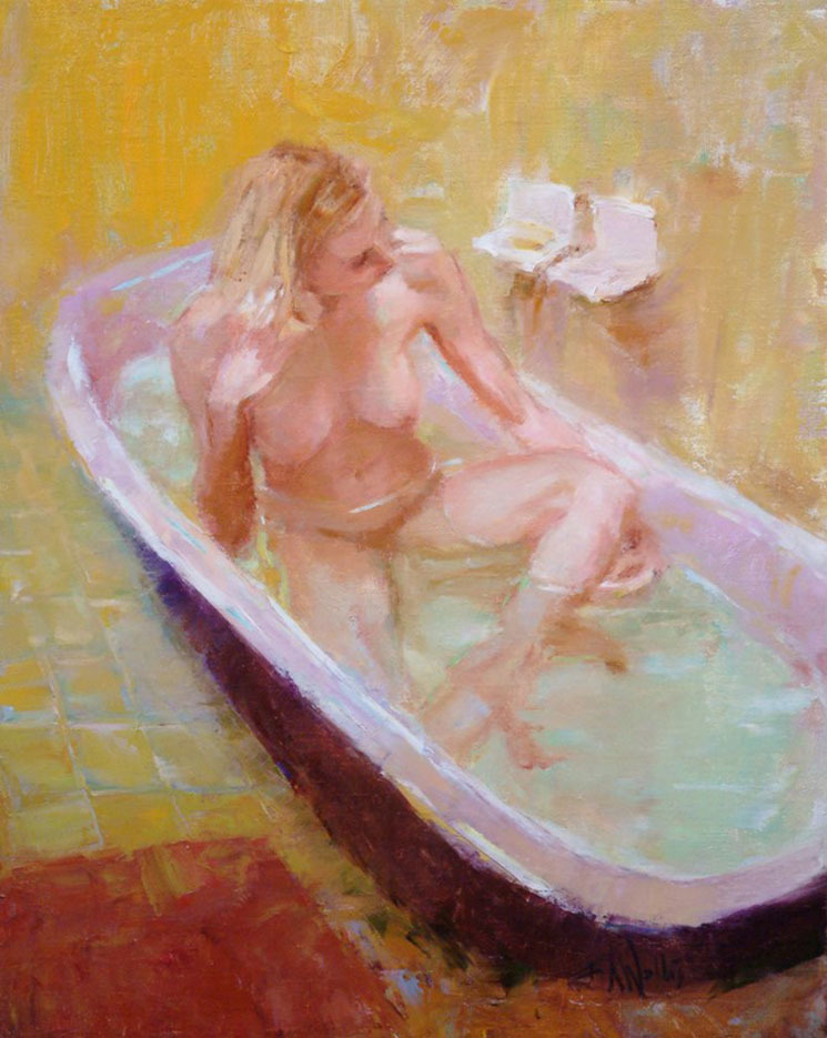 Blooming impressionism - NSFW, Watercolor, Hand-drawn erotica, Art, Erotic, Longpost, Eric Wallis