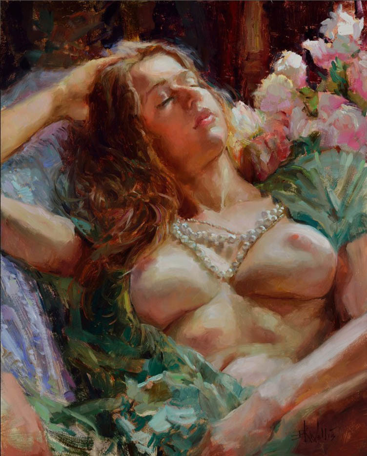 Blooming impressionism - NSFW, Watercolor, Hand-drawn erotica, Art, Erotic, Longpost, Eric Wallis