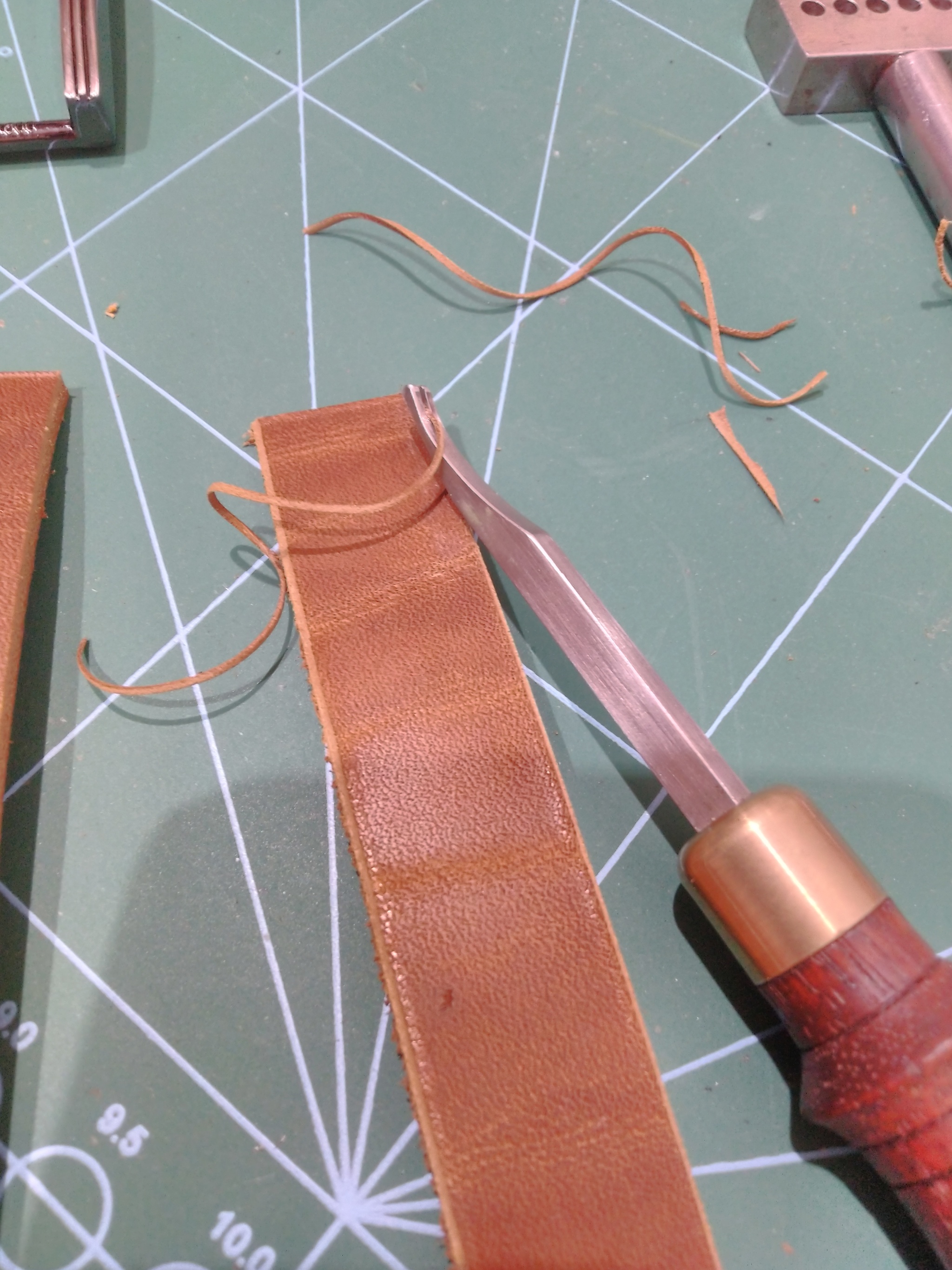 Belt manufacturing process - My, Leather craft, Belt, With your own hands, Needlework with process, Longpost, Leather products, Leather