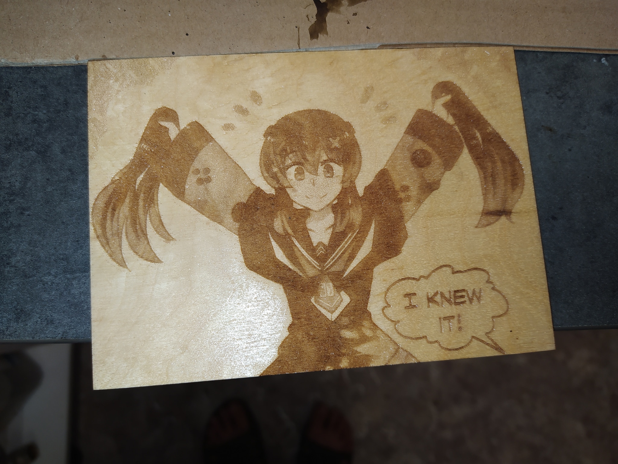 Painting - My, Laser engraving, Anime, Handmade