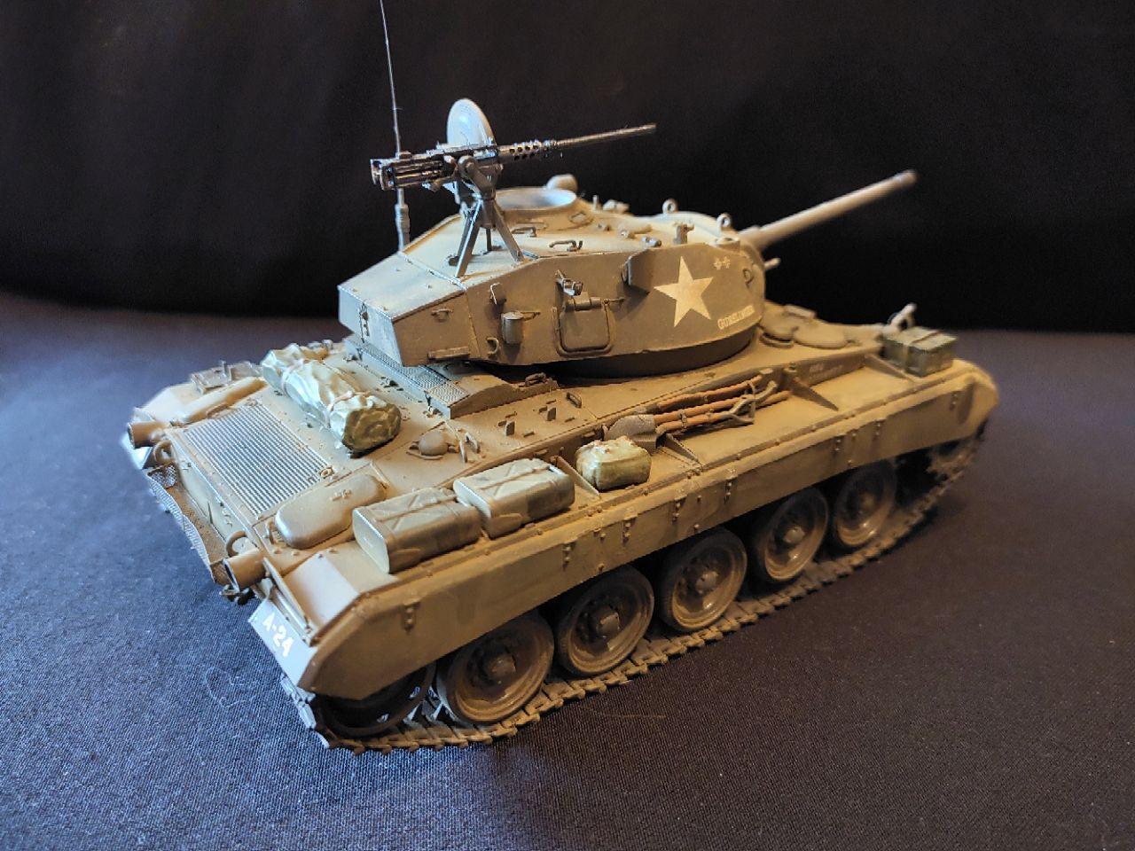 M24 Chaffee. Bronco, 1/35 - Моё, Танки, Моделизм, Стендовый моделизм, Вторая мировая война, США, Bronco, БТТ, Длиннопост