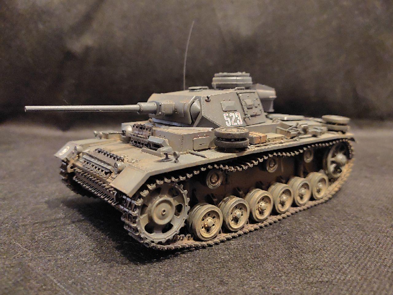 Pz.Kpfw III ausf. J. Dragon, 1/35 - My, Stand modeling, Modeling, Models, Germany, Tanks, The Second World War, BTT, Longpost