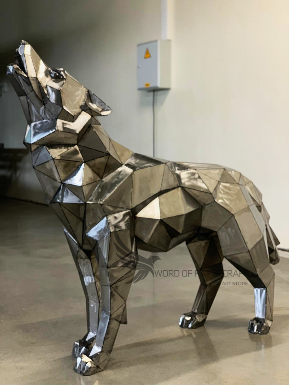 Polygonal metal sculptures) - My, Metal products, Backlight, Papercraft, With your own hands, Longpost, Needlework without process, Needlework