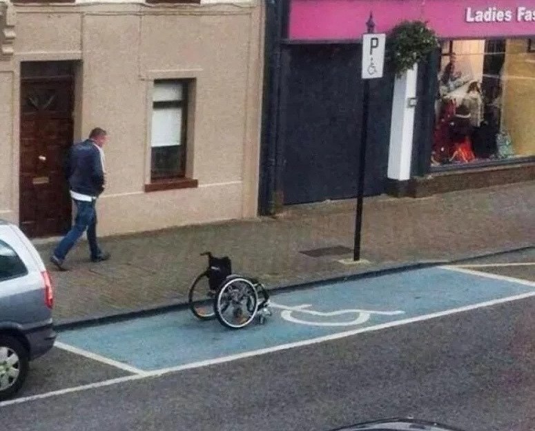 WE WILL NOT GET ANSWERS TO SOME QUESTIONS... - Humor, Laughter (reaction), Picture with text, Parking, Disabled carriage, Places for the disabled