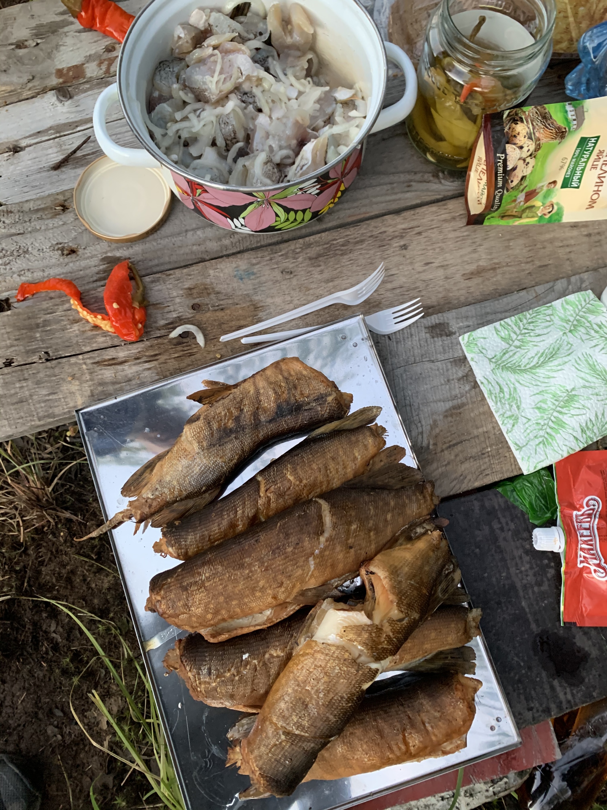 We went pike fishing, saved up some fresh pike and pork ribs! - My, Fishing 63, Smoking, Hot smoking, Preparation, Recipe, Relaxation, Video blog, Bloggers, Longpost