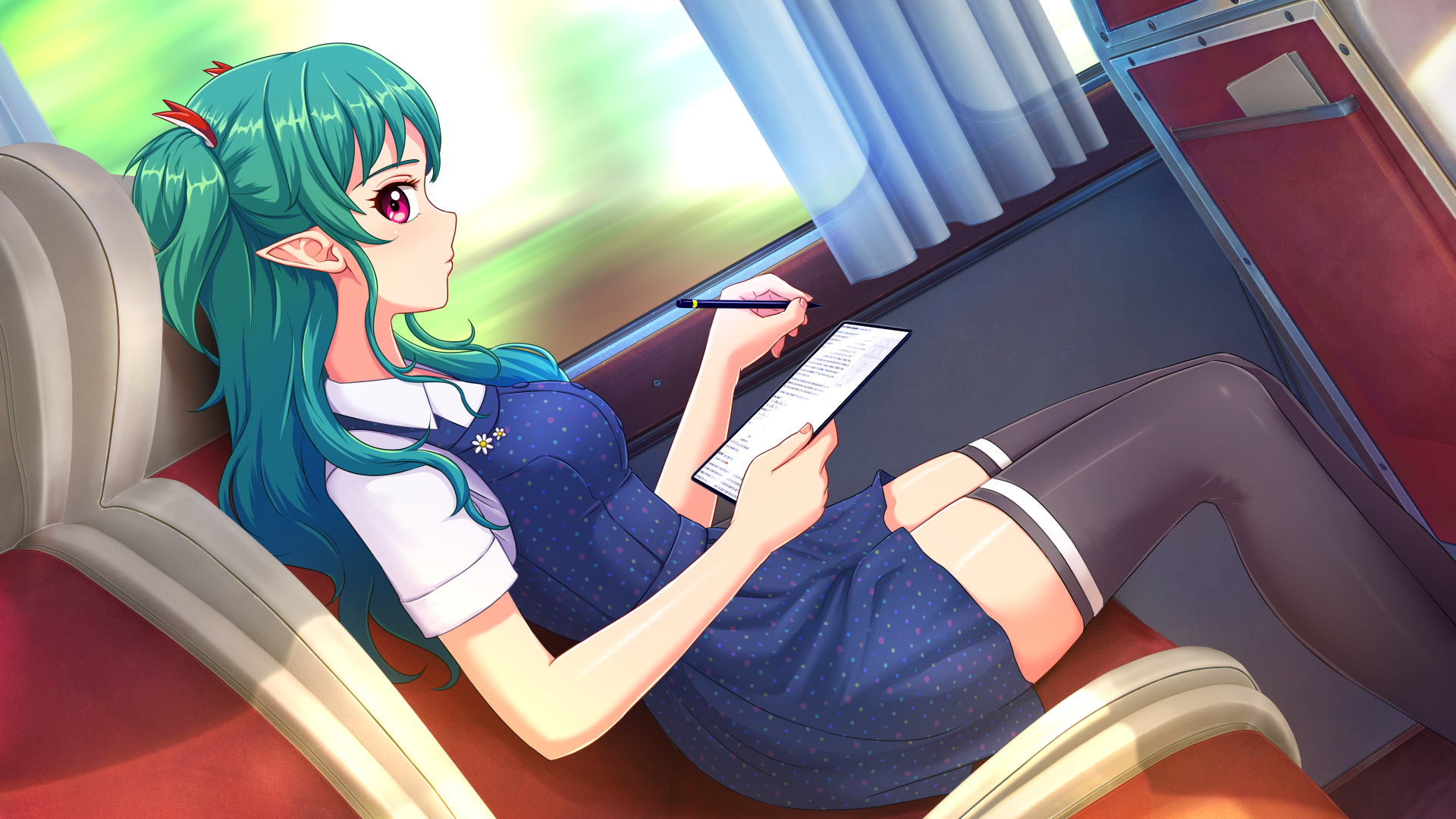 Polina Sokolova - My, Artist-Kuhn, Orikanekoi, Moonworks, EON, Shumoi, Visual novel, Anime art, Anime, Longpost