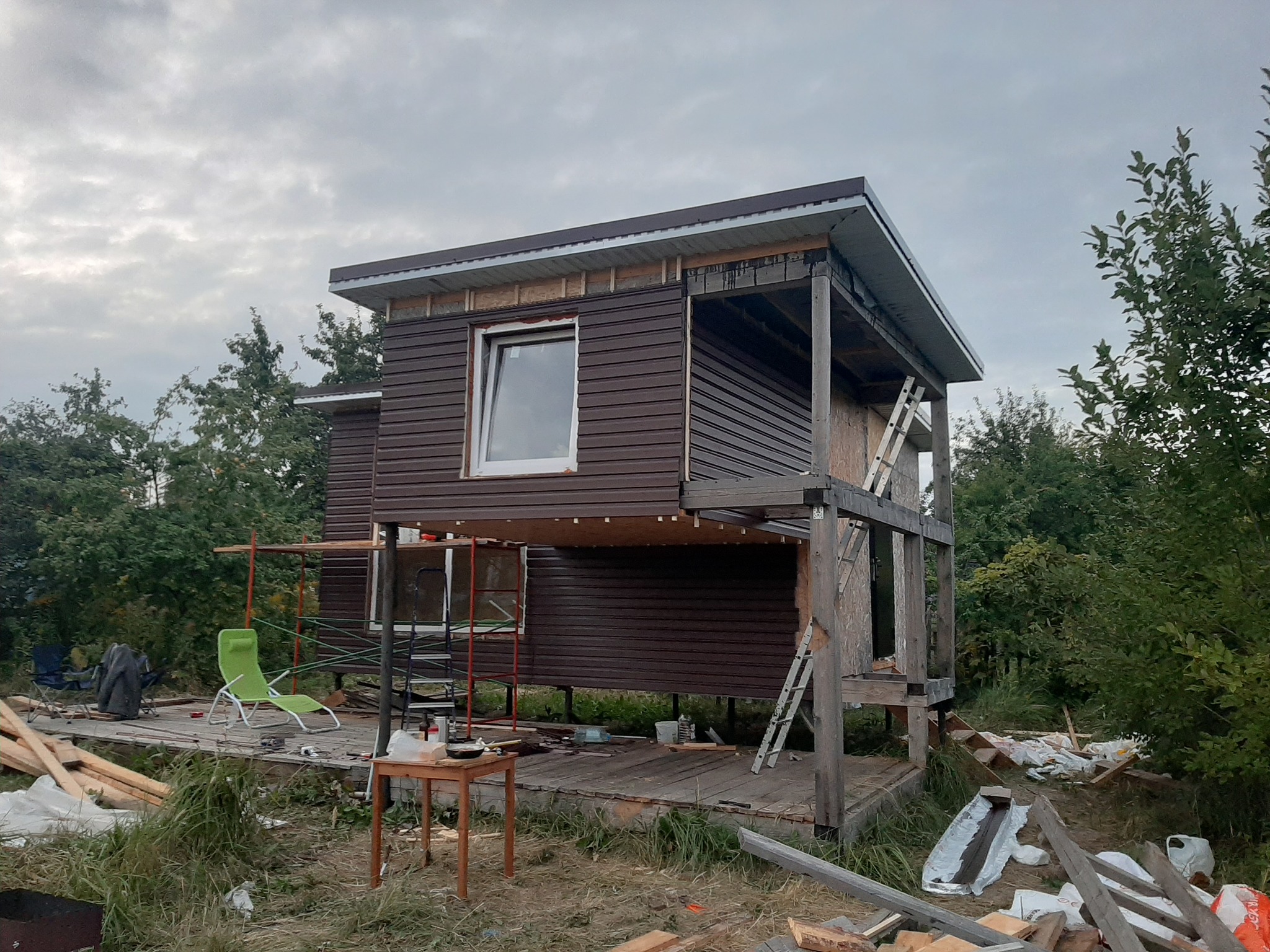 I'm finishing building a country house - My, Dacha, Longpost, House, Building