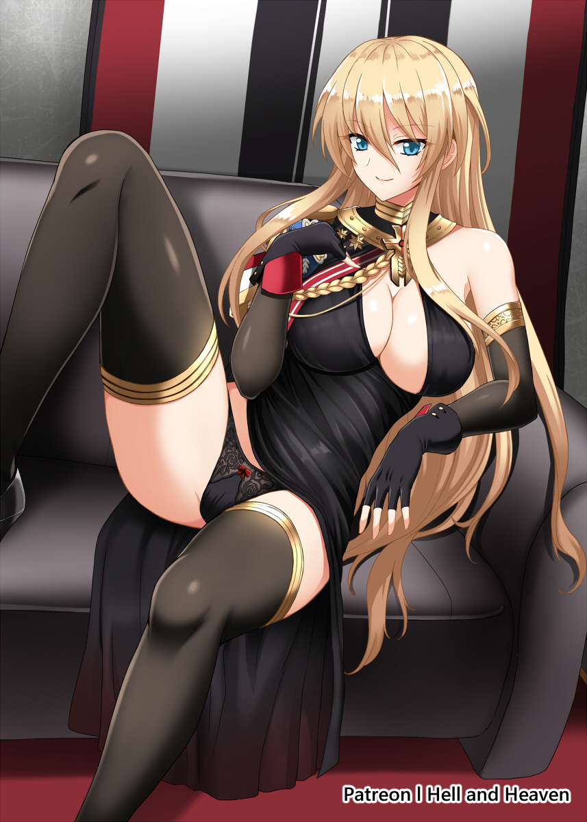 Anime art - NSFW, Anime art, Art, Azur lane, Bismarck, Longpost