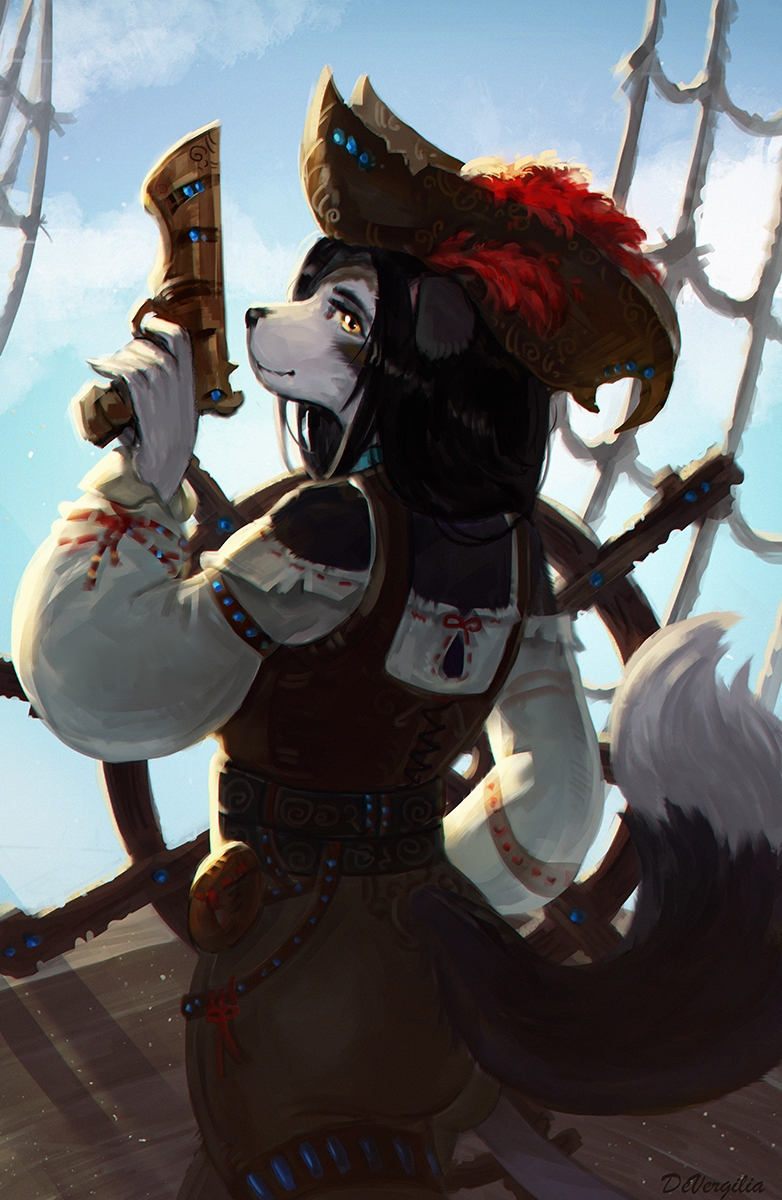 Captain of the ship - Furry, Anthro, Art, Devergilia