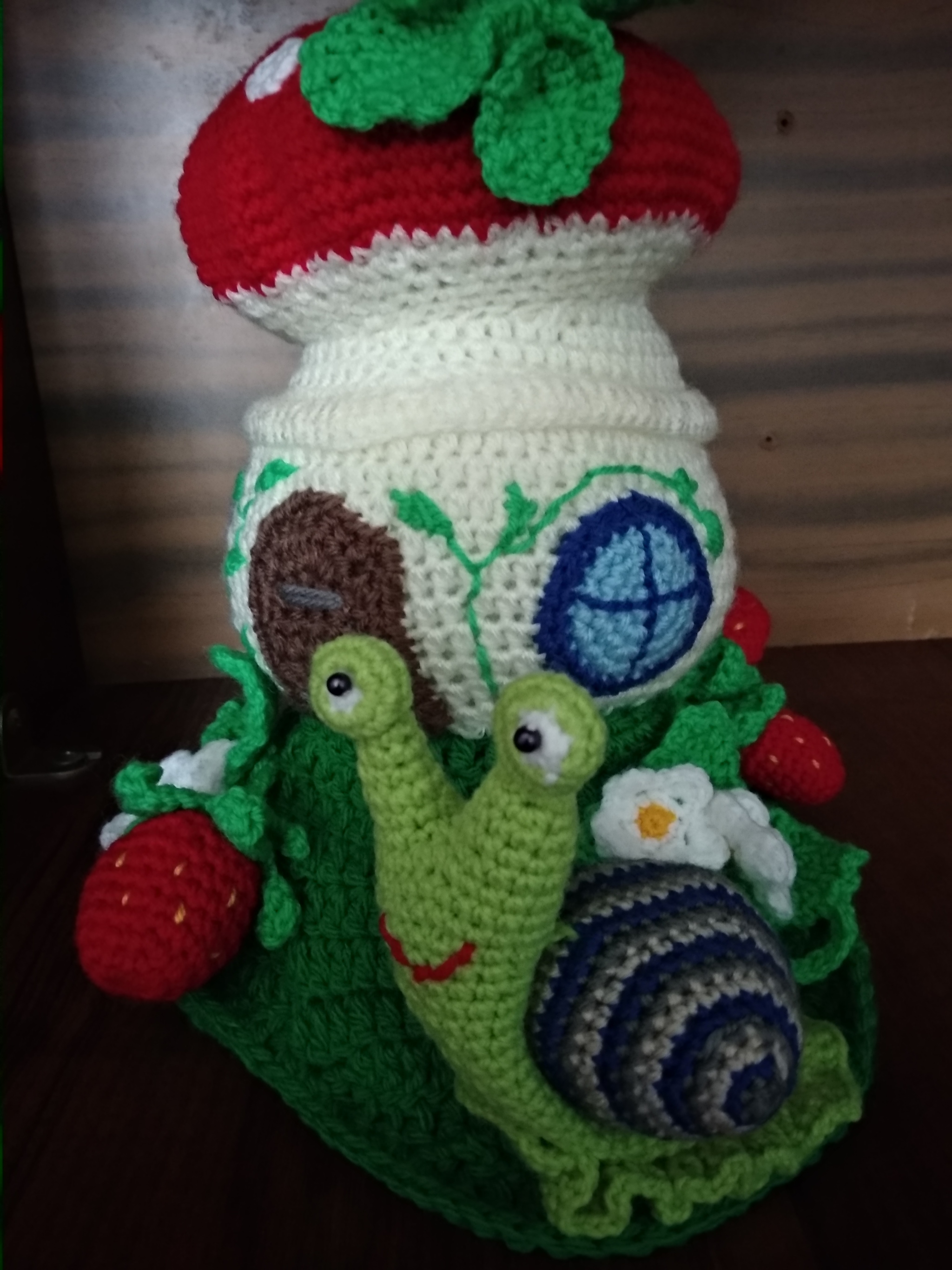 forest house - My, Crochet, Needlework without process, Knitted toys, Longpost