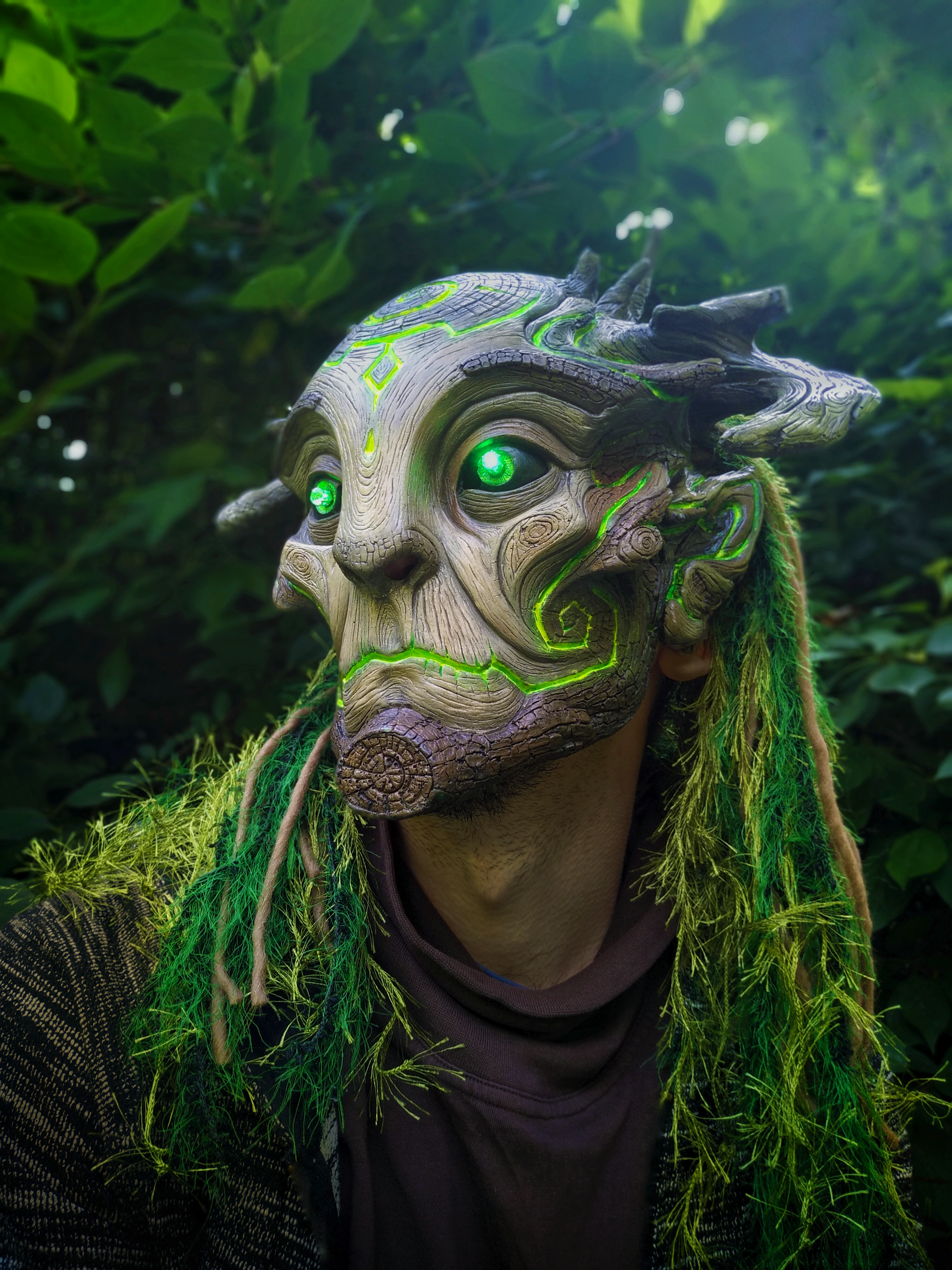 Tree Faun Mask - My, With your own hands, Mask, Masquerade, Fantasy, Halloween costume, Cosplay, Faun, Sculpture, Plasticine, Plastic, Casting, Fantasy, Longpost, Needlework without process