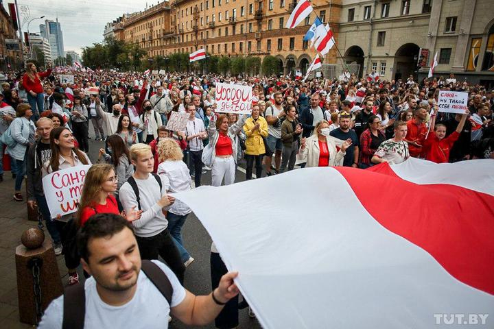 Tens of thousands of Belarusians again rallied against the Lukashenko regime - Politics, Republic of Belarus, Alexander Lukashenko, Protests in Belarus, Rally, Longpost