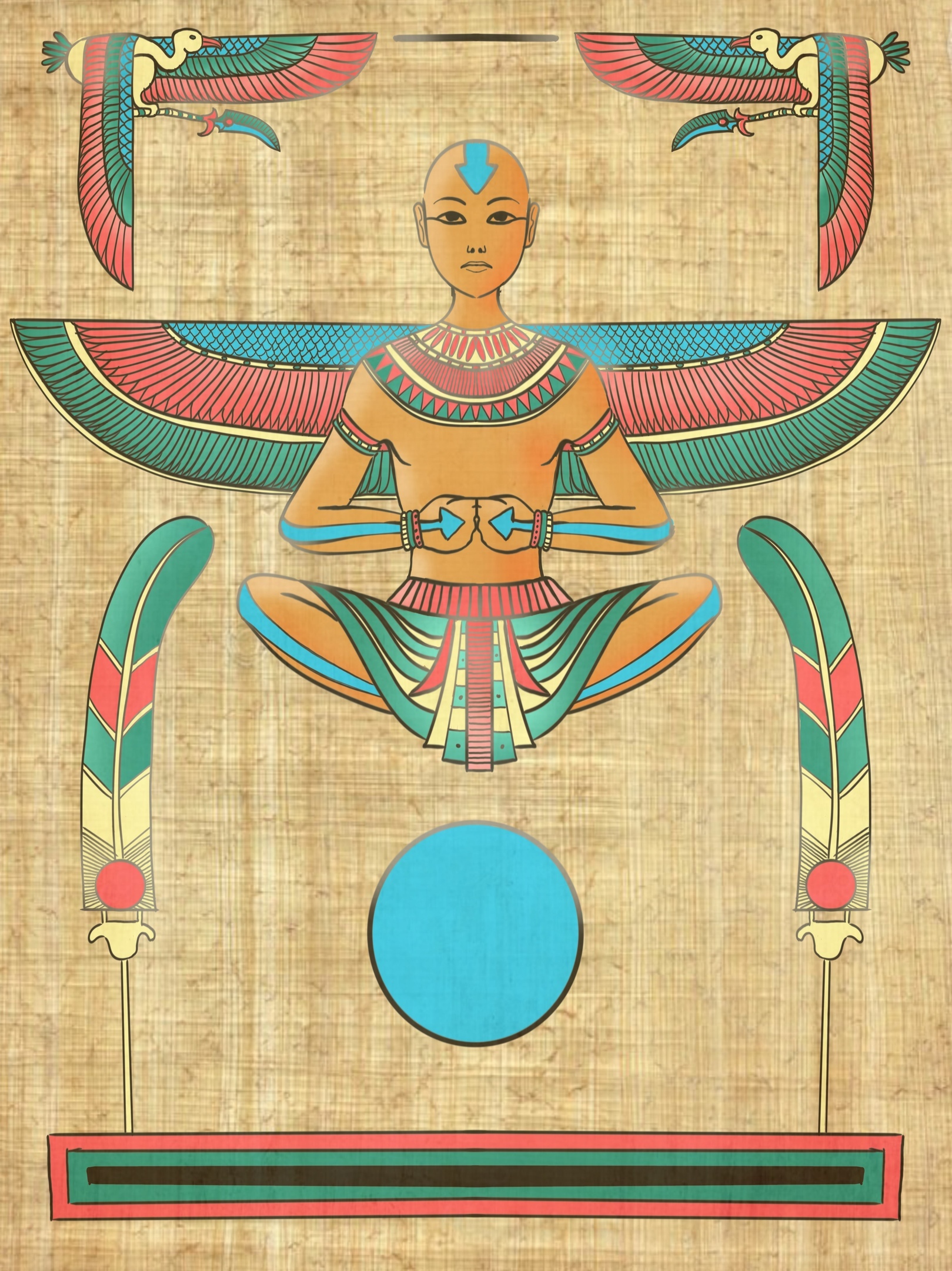 Avatar in Pre-Egyptian style - My, Digital, Avatar, Avatar: The Legend of Aang, Ancient Egypt, Longpost