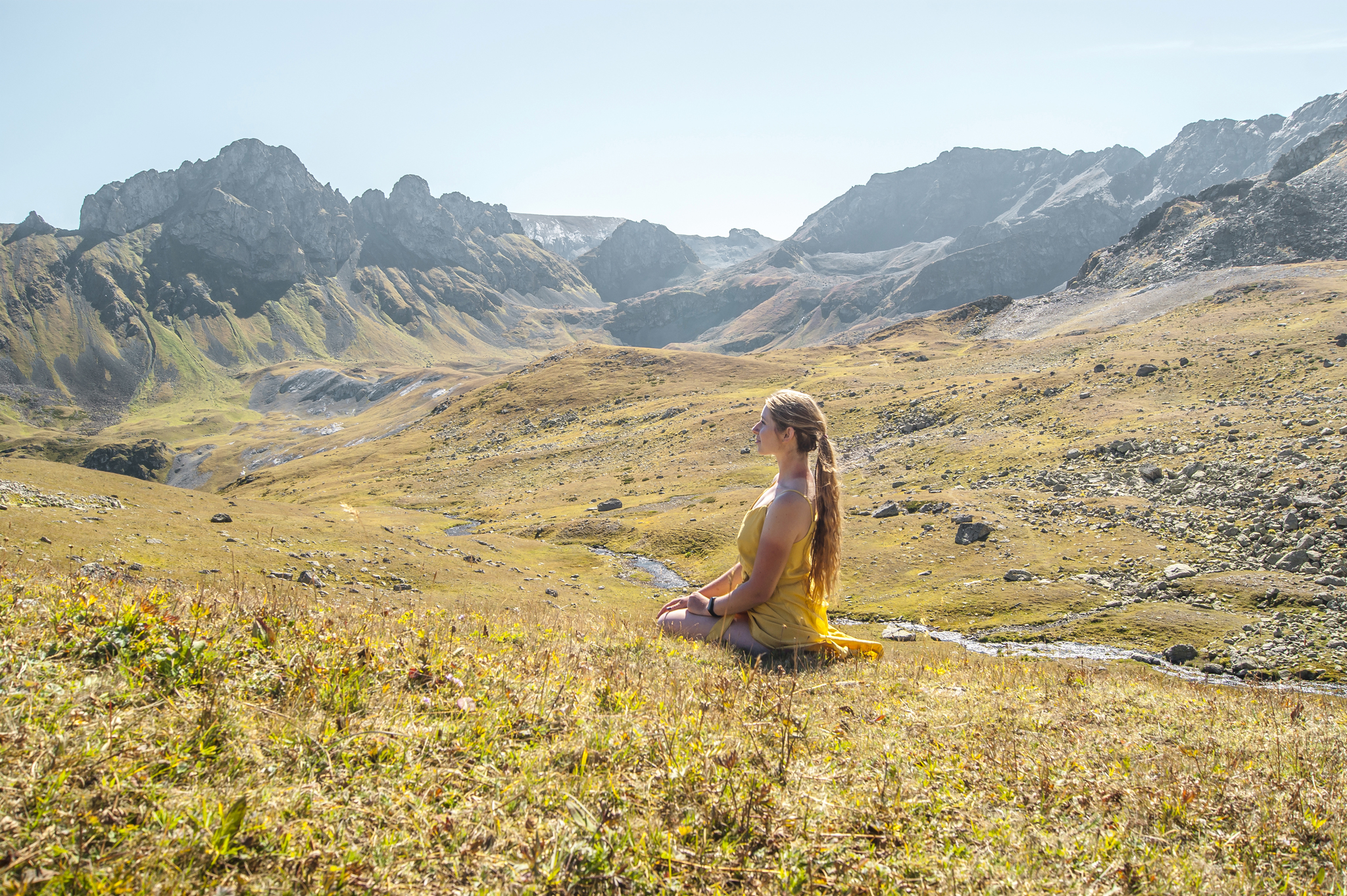 Mountains, lakes, plateau - My, The mountains, Lake, Girls, The dress, Tourism, Hike, Beginning photographer, The photo, Longpost