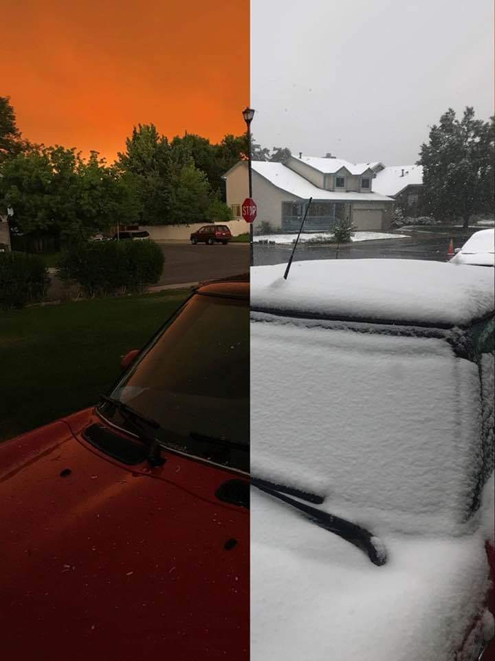 One Day Difference, Fort Collins, Colorado - Colorado, Fire, Snow, Reddit, USA, Forest fires