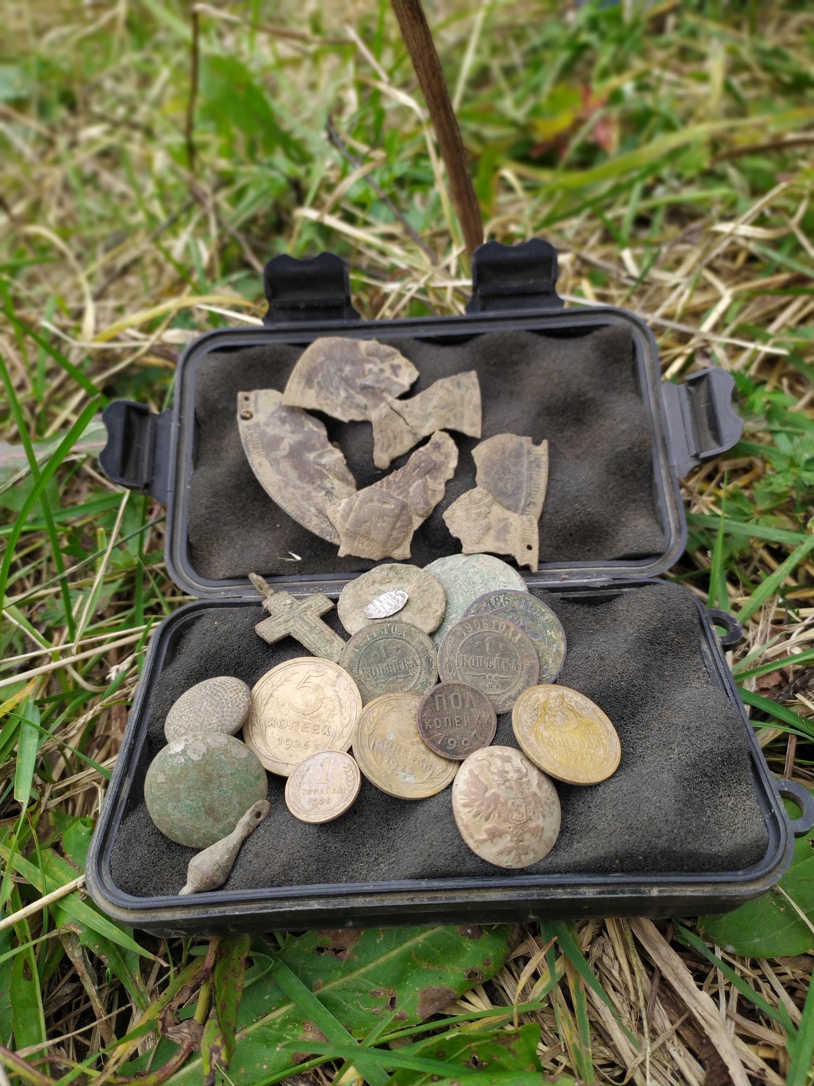 Finds from a dry creek with a metal detector - My, Search, Find, Metal detector, Treasure hunt, Travels, Hobby, Forest, Numismatics, Video, Longpost